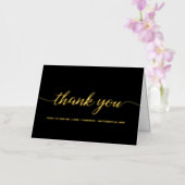 Elegante aangepaste trouwofoto-script bedankt folie wenskaart (Orchidee)