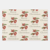 Elegante aangepaste  vakantie bloemen inpakpapier vel (Voorkant)