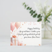 Elegante aangepaste verjaardag Kaart gepersonalise (Staand voorkant)