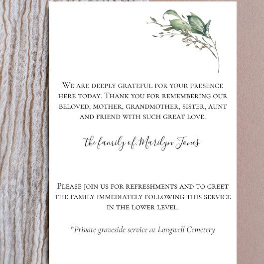 Elegante aangepaste viering van het leven gevouwen programma