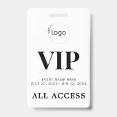 Elegante aangepaste VIP-all-access pas evenementen Badge (Achterkant)