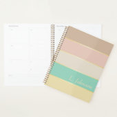 Elegante aangepaste zomerkleuren Kleurenblok Strep Planner (Display)