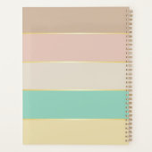 Elegante aangepaste zomerkleuren Kleurenblok Strep Planner (Achterkant)