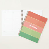 Elegante aangepaste zomerkleuren Kleurenblok Strep Planner (Display)