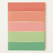 Elegante aangepaste zomerkleuren Kleurenblok Strep Planner (Achterkant)