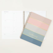 Elegante aangepaste zomerkleuren Kleurenblok Strep Planner (Display)