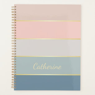 Elegante aangepaste zomerkleuren Kleurenblok Strep Planner