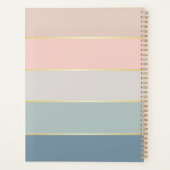 Elegante aangepaste zomerkleuren Kleurenblok Strep Planner (Achterkant)