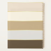 Elegante aangepaste zomerkleuren Kleurenblok Strep Planner (Achterkant)