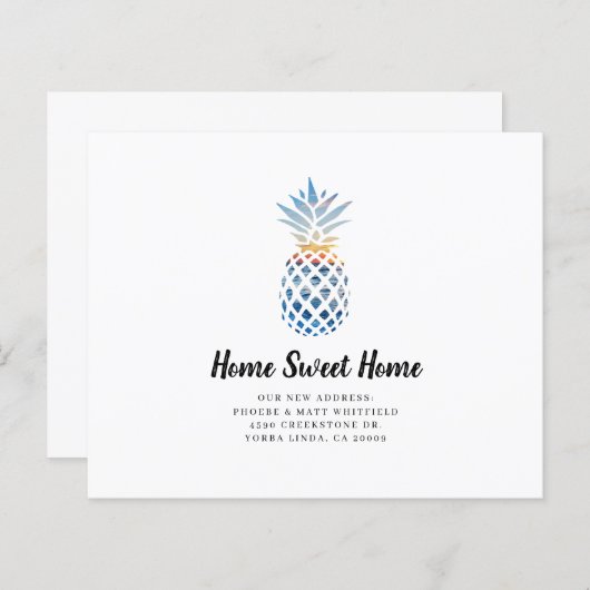 Elegante aankondiging van adreswijziging (Voorkant / Achterkant)