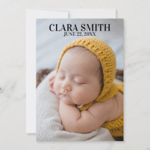 Elegante aankondiging van een nieuwe baby