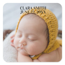 Elegante aankondiging van een nieuwe baby