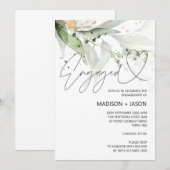 Elegante aankondiging van Eucalyptus Engagement Pa (Voorkant / Achterkant)