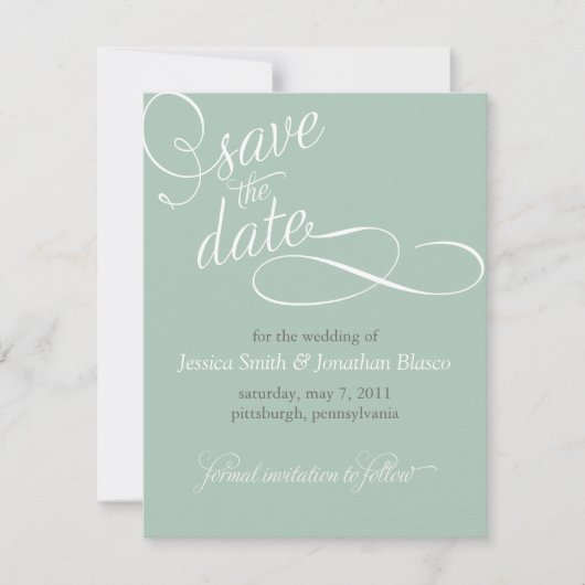 Elegante aankondiging van save the date (Voorkant)