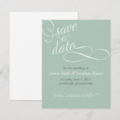Elegante aankondiging van save the date (Voorkant / Achterkant)
