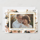 Elegante Aanpasbare Bloemige Save the Date Kaart (Voorkant)
