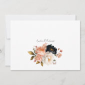 Elegante Aanpasbare Bloemige Save the Date Kaart (Achterkant)