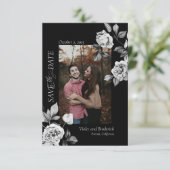 Elegante aanpasbare bloemige Save the Date-kaart  Date (Staand voorkant)