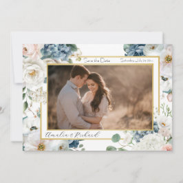 Elegante Aanpasbare Bloemige 'Save the Date'-kaart Kaart