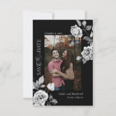 Elegante aanpasbare bloemsave the date-kaart save the date (Voorkant)