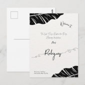 Elegante & aanpasbare bruidsuitnodiging postkaart (Voorkant / Achterkant)