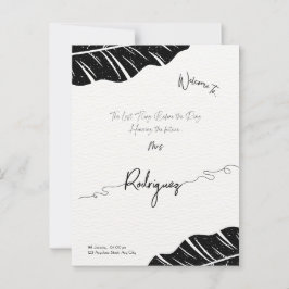 Elegante & aanpasbare bruidsuitnodiging postkaart