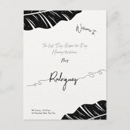 Elegante & aanpasbare bruidsuitnodiging postkaart uitnodiging briefkaart