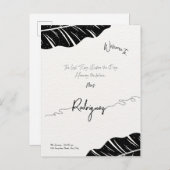 Elegante & aanpasbare bruidsuitnodiging postkaart uitnodiging briefkaart (Voorkant / Achterkant)