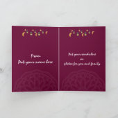 Elegante aanpasbare donkerpaarse Ramadan Kareem Kaart (Binnen)