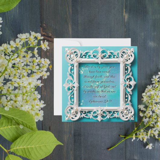 Elegante Aanpasbare Downloadbare Witte Frame Feestdagenkaart