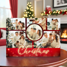 Elegante Aanpasbare Kerstmis Familie Foto