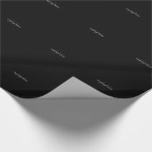 Elegante aanpasbare monogram | Zwart Grijs Wit Cadeaupapier (Hoek)