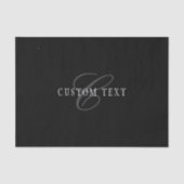 Elegante Aanpasbare Monogram | Zwart Grijs Wit Tissuepapier (Voorkant)