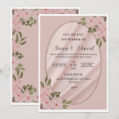 Elegante & Aanpasbare Premium Trouw Uitnodiging (Voorkant / Achterkant)