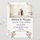 Elegante aanpasbare trouwkaart uitnodigingen (Voorkant / Achterkant)