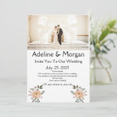 Elegante aanpasbare trouwkaart uitnodigingen (Staand voorkant)