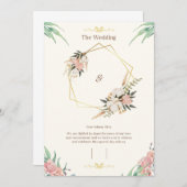 Elegante aanpasbare trouwuitnodiging sjabloon (Voorkant / Achterkant)