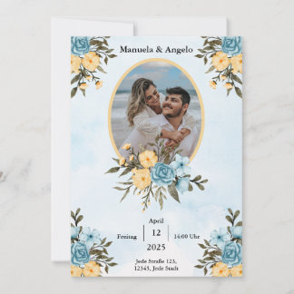 Elegante aanpasbare trouwuitnodiging | Stijlvol Kaart