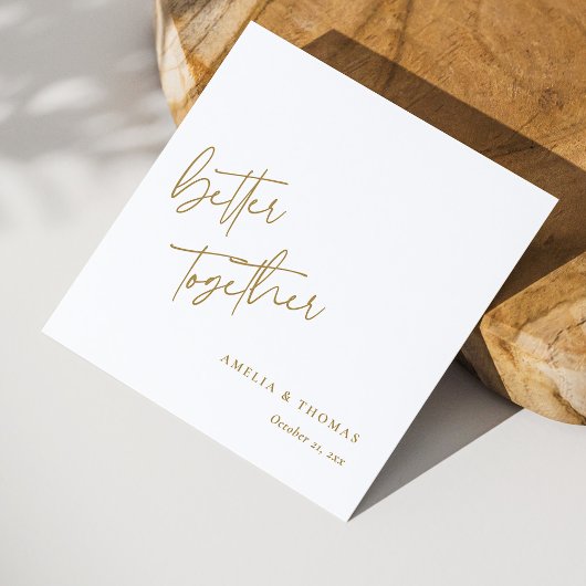 Elegante aanraking: Gepersonaliseerde Gouden Scrip Servet