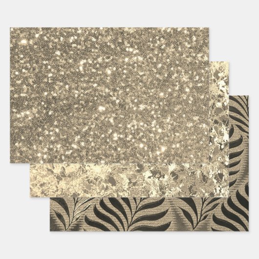 Elegante aanraking van goud inpakpapier vel (Set)