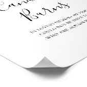 Elegante Aansteekkaars Huwelijk Bord Poster (Hoek)