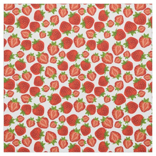 Elegante Aardbeien Rode Bessen Stof (Swatch)