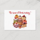 Elegante aardbeien Sinaasappel Black Berry Cake Ba Visitekaartje (Achterkant)