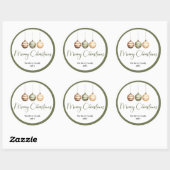 Elegante aarde-tonen kerst persoonlijke stickers (Vel)