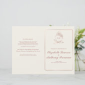 Elegante aardetinten bloemenbruiloft ceremonie (Staand voorkant)