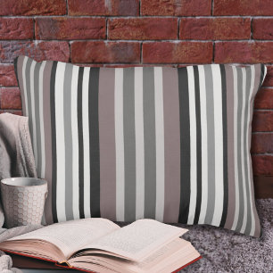 Elegante aardetinten bruin savanne strepen patroon accent kussen