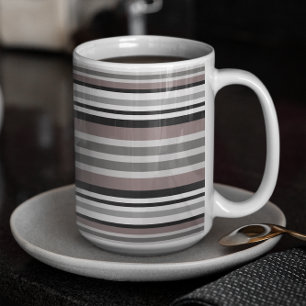Elegante aardetinten bruin savanne strepen patroon koffiemok