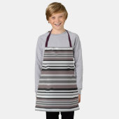 Elegante aardetinten bruin savanne strepen patroon schort (Gedragen)