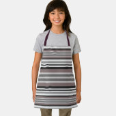 Elegante aardetinten bruin savanne strepen patroon schort (Insitu)