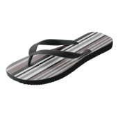 Elegante aardetinten bruin savanne strepen patroon teenslippers (Schuin)